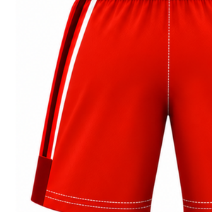 Bright <b>Red</b> White Rugby <b>Shorts</b> Team Uniform Breathable Lightweight Custom Training Sportswear Athletic Performance <b>Shorts</b> - Product Image 3