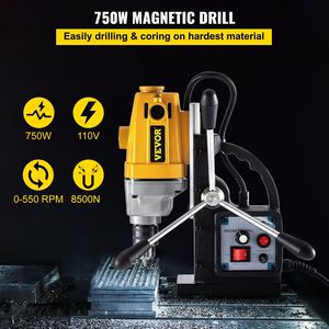 Trapano Magnetico da 750W con Diametro Massimo di Foratura di 0,5 Pollici e Profondità Massima di Foratura di 3,9 Pollici, Base Magnetica da 1910 libbre di Forza di Trazione, Macchine per Foratura - Product Image 2
