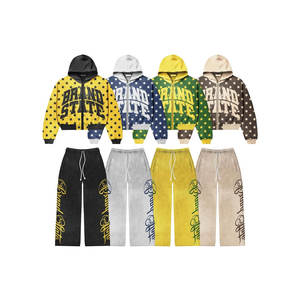 Conjunto Deportivo Unisex de Estilo Vintage con Diseño Bordado y Lavado Ácido, 100% Algodón, Estilo Único con Estampado, Gran Venta - Product Image 1