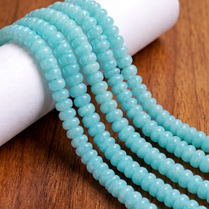 Perles de pierre naturelle turquoise rondes 8x5mm en gros pour la fabrication de bijoux (fil) - Product Image 1