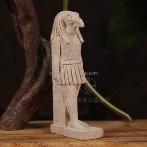 TượNg Nhân Sư Đá Vân Gỗ Horus Ai Cập Khắc Tay Pha Lê Tự Nhiên Chất Lượng Cao Để Trang Trí - Product Image 2