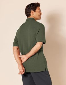 เสื้อโปโลผู้ชายสีเขียวล้วน ผ้าฝ้าย แขนสั้น ทรงปกติ สวมใส่สบาย ดีไซน์ระบายอากาศได้ดี - Product Image 2