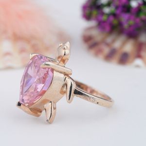 Rose Gold Plated Solid 925 Sterling <b>Silver</b> Pink Rose Quartz Pear Faceted Cut Gemstone Statement Teardrop <b>Stacking</b> <b>Rings</b> Jewelry - Product Image 2