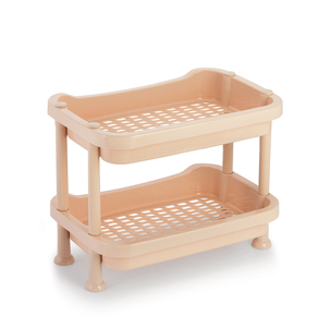Étagère de rangement multifonctionnelle en plastique PP à double niveau, durable, moderne, pliable, pour garde-manger et aliments - Product Image 4