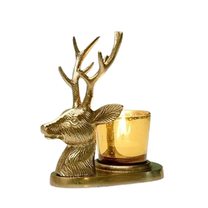 Modern Gold Color Metal Candle Holder for Dining Decor Art Candle Stand for Designer Interiors Home Decor Christmas Handmade - Product Image 6