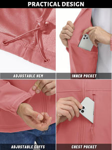 Chaqueta Softshell Personalizada de Alta Calidad para Hombre, Cuello Alto, Impermeable, con Logotipo Frontal, Estilo Urbano, Sin Capucha, Fabricación OEM - Product Image 2