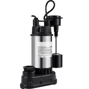 Pompa Sommergibile in Ghisa da 1,5 HP con Portata di 6000 GPH e Interruttore a Galleggiante Integrato - Product Image 1
