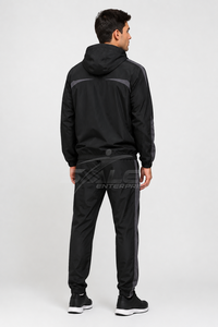 <b>Men's</b> Windbreaker Tracksuit Set 100% Polyester <b>Jacket</b> and Trousers Custom Wholesale Athletic Sportswear - Product Image 2