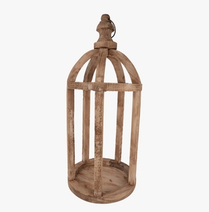 Handcrafted <b>Wooden</b> Candle <b>Lantern</b> Vintage Farmhouse Round Pillar Candle Holder Rustic Tabletop Decorative <b>Lantern</b> for Home Decor - Product Image 1