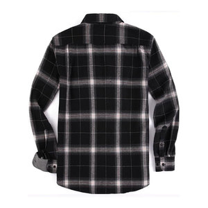 Chemise en flanelle pour homme fabriquée au Pakistan, avec fermeture boutonnée, coupe classique, manches longues, style décontracté, à carreaux. - Product Image 4