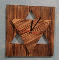 Jam Dinding Kayu dengan Penutup Bambu Alami, Alarm Quartz, Tampilan Jarum Satu Sisi, Desain Industrial, Ruang Tamu, Dari India