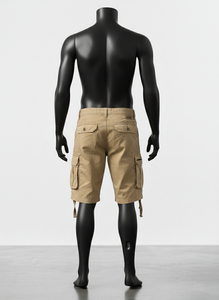 กางเกงขาสั้นคาร์โก้ผู้ชายสำหรับฤดูร้อน กางเกงขาสั้นคาร์โก้ลำลองสไตล์ไฮสตรีทเหนือเข่า ผ้าฝ้าย กางเกงซาฟารีขาสั้นสำหรับผู้ชาย - Product Image 2