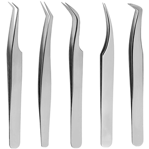 45 degree Professional Curved <b>Lash</b> Extension Tweezers Fine Tip Eyelash Applicator Tool for Volume Classic <b>Individual</b> <b>Lashes</b> - Product Image 6