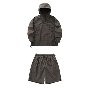 <b>Men</b> <b>Yellow</b> Hooded Tracksuit Set Full Sleeve Jacket With Side Pockets Lightweight Polyester Casual Summer Wear - Product Image 3