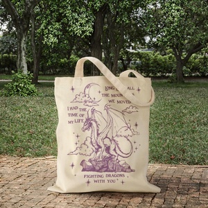 Venta al por mayor encantadoras bolsas de lona de algodón de camuflaje con logotipo impreso personalizado correa de hombro de tamaño mediano - Product Image 3