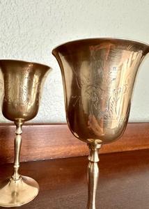 Brass <b>Wine</b> Tumbler Engraved Finish <b>Wine</b> Glass Metal Crafts Drinkware Glass Wedding Gift Bridesmaid Gift Decor <b>Wine</b> <b>Goblets</b> - Product Image 6