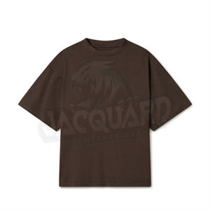 T-shirts surdimensionnés en coton 100% personnalisés, imprimés avec des motifs vintage, lavage à l'acide, double couche, manches longues, pour hommes - Product Image 1