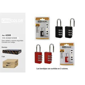 Criscolor Combination Lock 35mm Code Padlock Resettable Travel <b>Security</b> - Product Image 1
