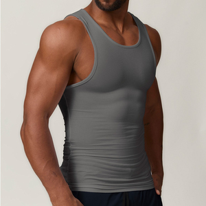 ARTIZ - Camiseta Deportiva Personalizada para Hombre, Cuello Redondo, Secado Rápido, Anti-Pilling, Tejido Transpirable Acanalado, Corte Ajustado, Chaleco Deportivo Sólido - Product Image 3