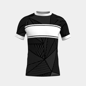 Rashguard blanc-gris de haute qualité à manches longues |   Tissu respirant et écologique unisexe personnalisable de 300 g pour le fitness - Product Image 1
