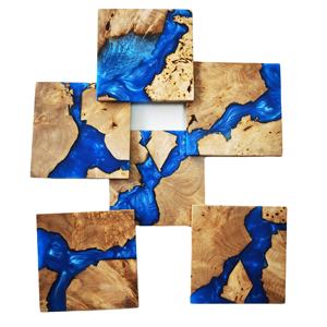 Posavasos de Resina Marina Personalizables, Posavasos de Resina de Arce de Alta Calidad, Posavasos de Resina y Madera, Gran Éxito de Ventas - Product Image 1