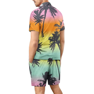 Hot Sale Hawaiian Beach Wear Breathable Men's Shirts And Shorts Set Comfortable Plus Size Men's Summer Sets - Product Image 4