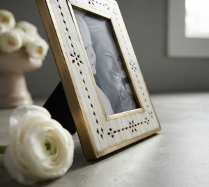 Herringbone Bone Inlay Handmade Rectangle Vertical Tabletop <b>Photo</b> <b>Frame</b> with Customized Printing From REHMAN CRAFT - Product Image 3