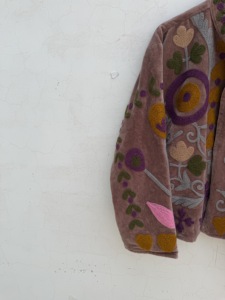 <b>Jacket</b> <b>For</b> <b>Women</b> <b>Velvet</b> <b>Jacket</b> Hand Pink Floral Embroidered <b>Jacket</b> Boho Hippie <b>Jacket</b> Inside Cotton Iining <b>Jacket</b> - Product Image 2