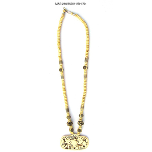 Ethnic Bone <b>Beaded</b> <b>Necklace</b> With Animal Design Pendant Unisex Jewelry for Women's at Best Affordable Wholesale Price - Product Image 1