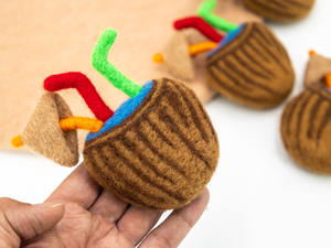Bebida de Coco de Fieltro con Pajita, Juguete de Comida de Imitación Hecho a Mano, Manualidades de Fieltro de Verano, Comercio Justo, Ético, Venta al por Mayor - Product Image 6