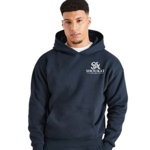 <b>Mens</b> <b>Navy</b> Blue Oversized Hoodie Tracksuit Set Matching Sweatpants Two Piece Casual Streetwear Sportswear Jogger Suit - Product Image 1