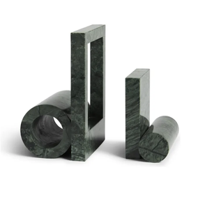 Modern Marble Bookends with Decorative Ball Accent Book Holder Set for <b>Bookshelf</b> Office Living Room Tabletop Home Décor Organize - Product Image 5