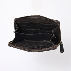 Cartera de mano de piel de vaca rosa con bordado de diamantes de imitación - Product Image 6