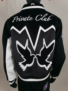 Veste universitaire tendance à col Byron, style streetwear, best-seller, broderies chenille, patchs, vestes d'hiver pour hommes - Product Image 2