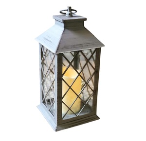 Luxury High Quality Handmade Modern Stylish Indoor/Outdoor Candle Elegant Lantern With Gray Finish Candle Lantern for Home - Product Image 1