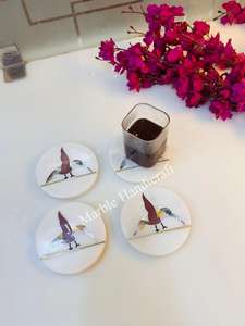 Ensemble de sous-verres en marbre motif éléphant – Vente en gros au meilleur prix pour salle à manger, cuisine, hôtels – Artisanat en pierre de style religieux - Product Image 5