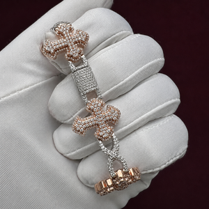 Collar de Lujo con Diamantes de Laboratorio Totalmente Engastados, Corte Cojín, Cruz Infinita, Dos Tonos, Moissanita, Estilo Hip Hop, Cadena Cubana, Joyería de Diseño, Regalo para Hombres y Mujeres - Product Image 6