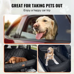 Siège auto imperméable pour chien avec rembourrage en coton PP, laisse de sécurité à clipser, lit de voiture pour animaux de compagnie - Product Image 6