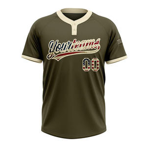Wholesale Sublimation 100% Polyester Blank <b>Baseball</b> Uniform Breathable Sweat Wicking Button <b>Baseball</b> Jersey - Product Image 1