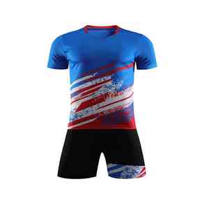 Ensemble uniforme de tennis, badminton et tennis de table pour hommes, respirant, à séchage rapide, anti-UV, en polyester, vente en gros - Product Image 5