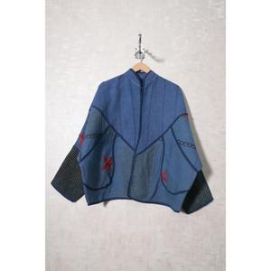 Veste en coton indien Kantha faite à la main pour femmes, style bohème vintage, veste d'hiver, cadeau - Product Image 1