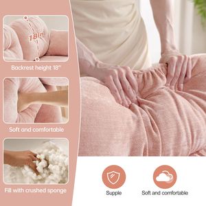 Divano Componibile a L in Tessuto Chenille Premium, Design Ergonomico, Facile Installazione, con Pouf Trapuntato e Plissettato per Soggiorno - Product Image 6