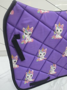 Almohadillas para silla de montar inglesa con estampado personalizado, almohadilla para caballo con logotipo personalizado a bajo precio, almohadilla para silla de montar inglesa de algodón hecha a medida - Product Image 4