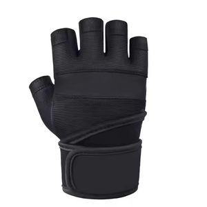Gants de musculation en cuir de haute qualité avec bandes élastiques pour les poignets, boucle de maintien solide pour le pouce, pour la musculation en salle de sport - Product Image 3