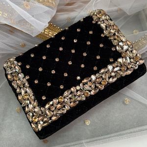 Trendy Ladies Handmade Bead Embroidery Shoulder Bag Premium Fashion Handbag Crystal Pearl Party Wedding Evening <b>Purse</b> - Product Image 3