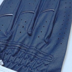 Guantes de Golf Deportivos Unisex de Piel de Cabretta de Primera Calidad, Antideslizantes, para Exteriores, con Logotipo Personalizado, Transpirables, Suaves, Azul Marino, para Mano Izquierda/Derecha - Product Image 3