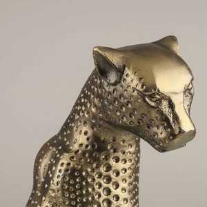 Jaffs Exports Aluminium L 17xW 11xH 38cm Cheetah Sculpture Artistic Tabletop Decor Eco-Friendly Handcrafted Animal <b>Figure</b> Living - Product Image 5