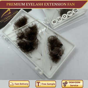 Pestañas Postizas Premade Marrones 6D 7D 0.07 |   Extensiones de Pestañas de Volumen Natural Suave |   Proveedores de Pestañas al por Mayor con Marca Privada OEM - Product Image 2