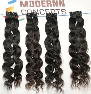 Sin procesar Virgen indio sedoso negro Bodywave One Doner Bundles Natural recto onda profunda sin desprendimiento humano crudo barato - Product Image 1