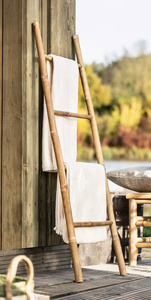 High Quality Vietnam Export Eco-Friendly Classic Rectangle Bamboo <b>Ladder</b>-Multifunctional Bathroom Kitchen Towel Rack Plant Stand - Product Image 3